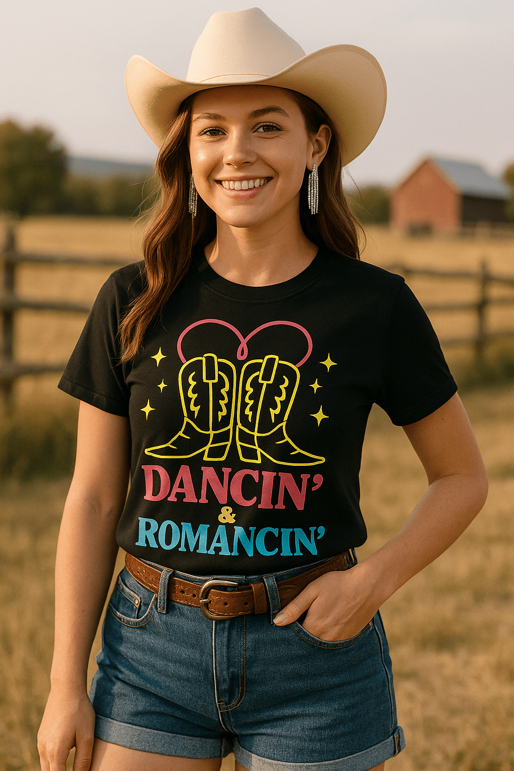 Dancin’ and Romancin Womens tee - Cowgirltops.com