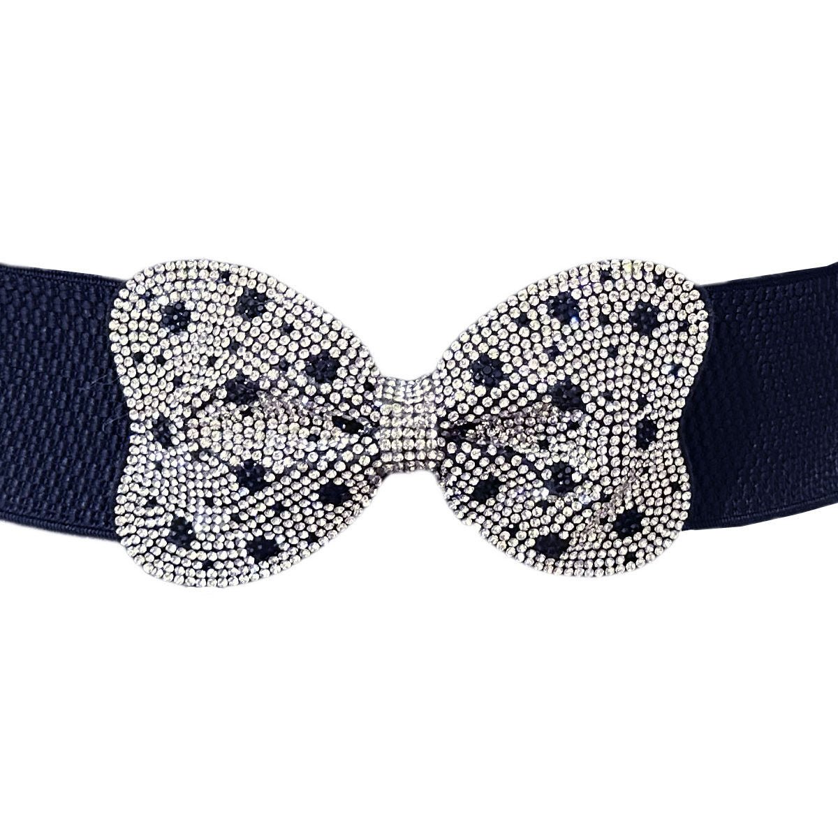 Dotted Bowknot Rhinestone Stretch Belt - Cowgirltops.com