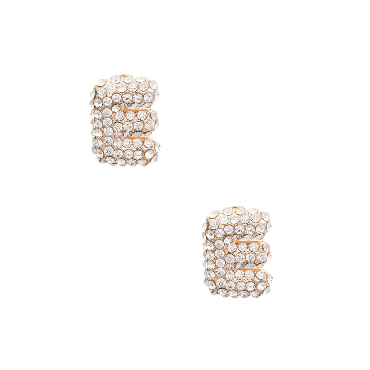 E Initial Rhinestone Studs - Cowgirltops.com