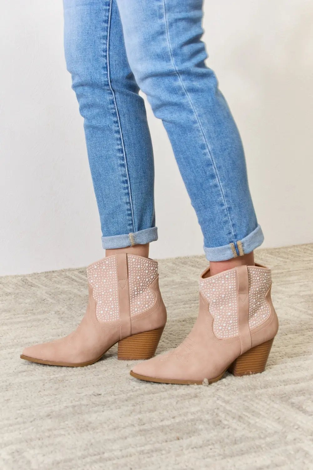 East Lion Corp Rhinestone Ankle Cowgirl Booties - Cowgirltops.com