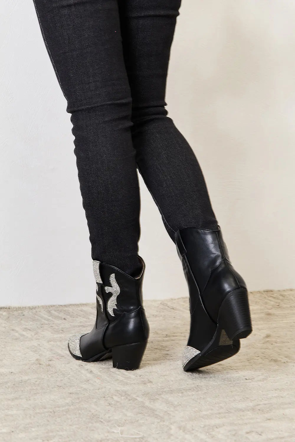East Lion Corp Rhinestone Pointed Boots - Cowgirltops.com