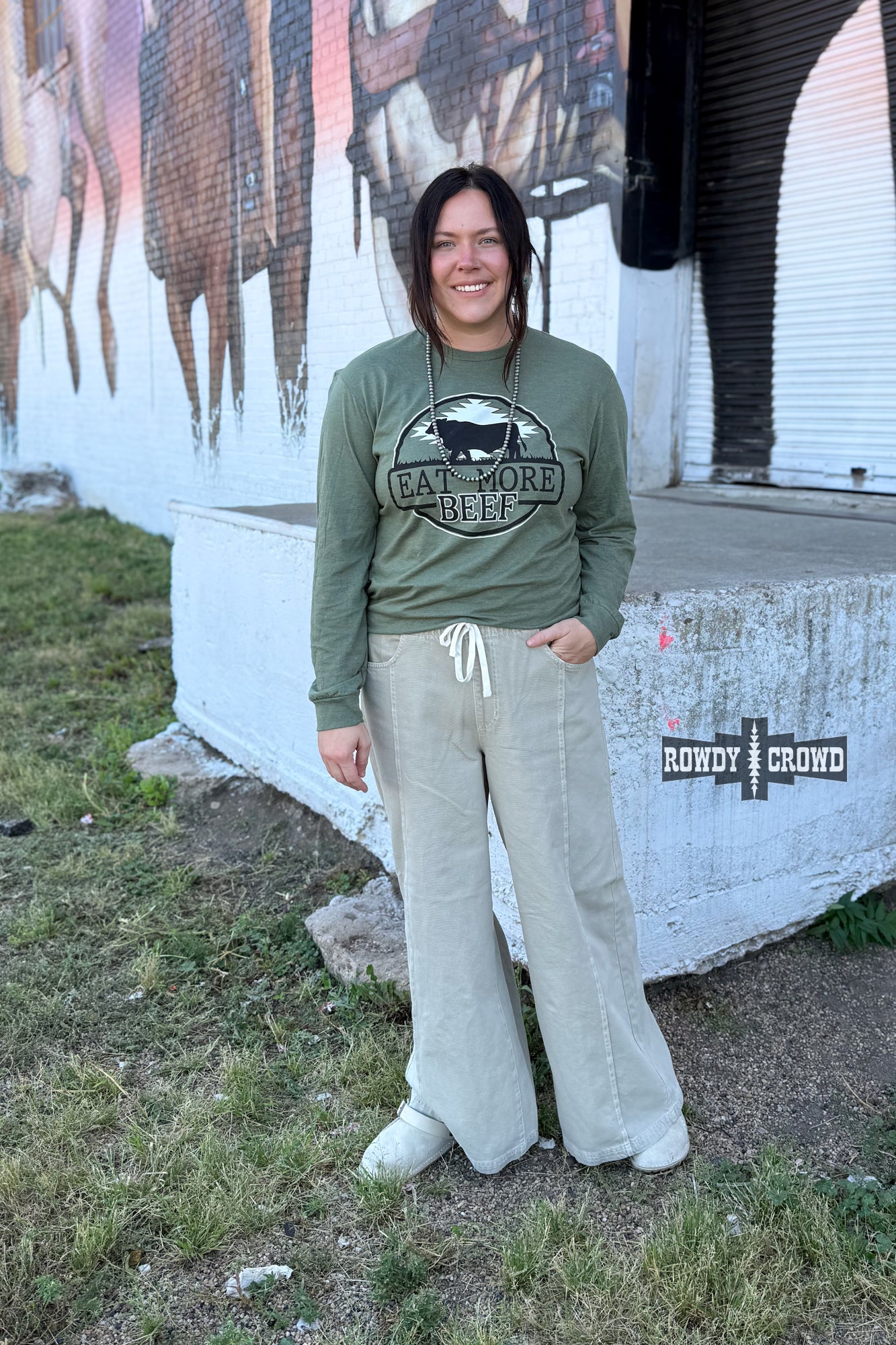 Eat More Beef Long Sleeve Tee - Cowgirltops.com