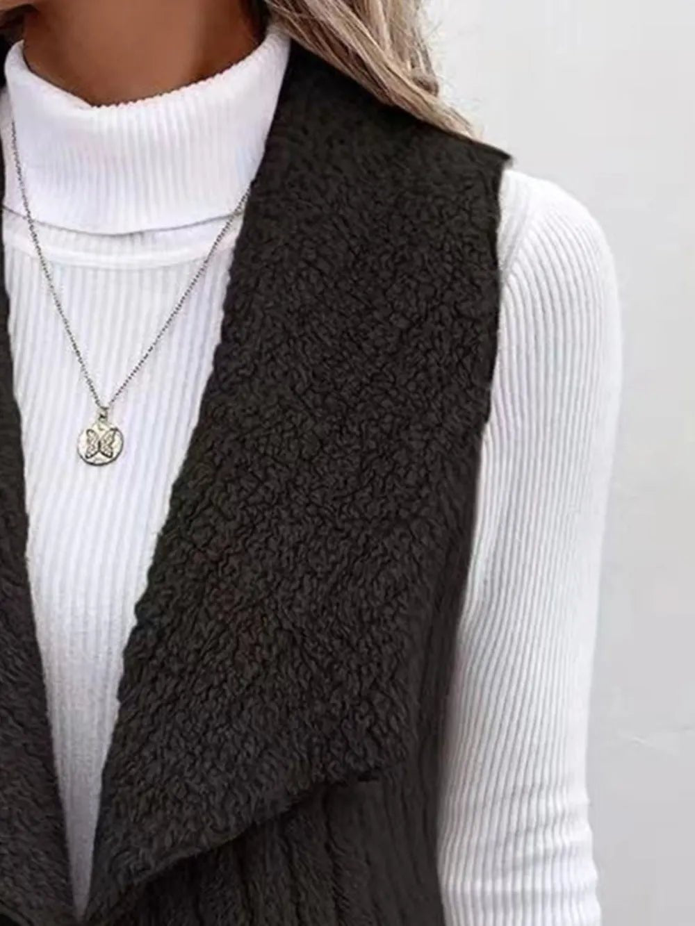 Faux Shearling Western Vest - Cowgirltops.com