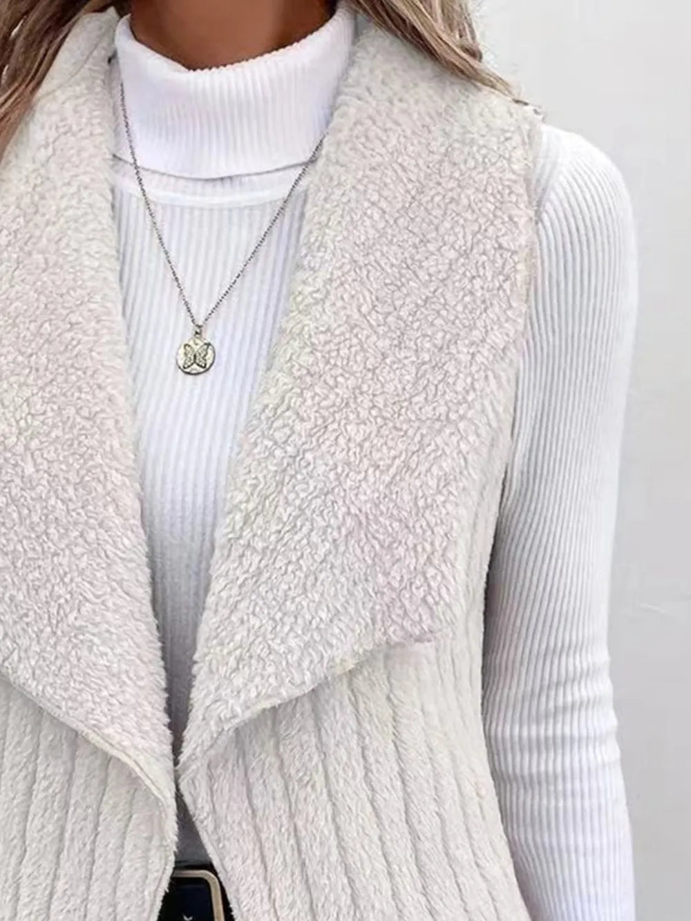 Faux Shearling Western Vest - Cowgirltops.com