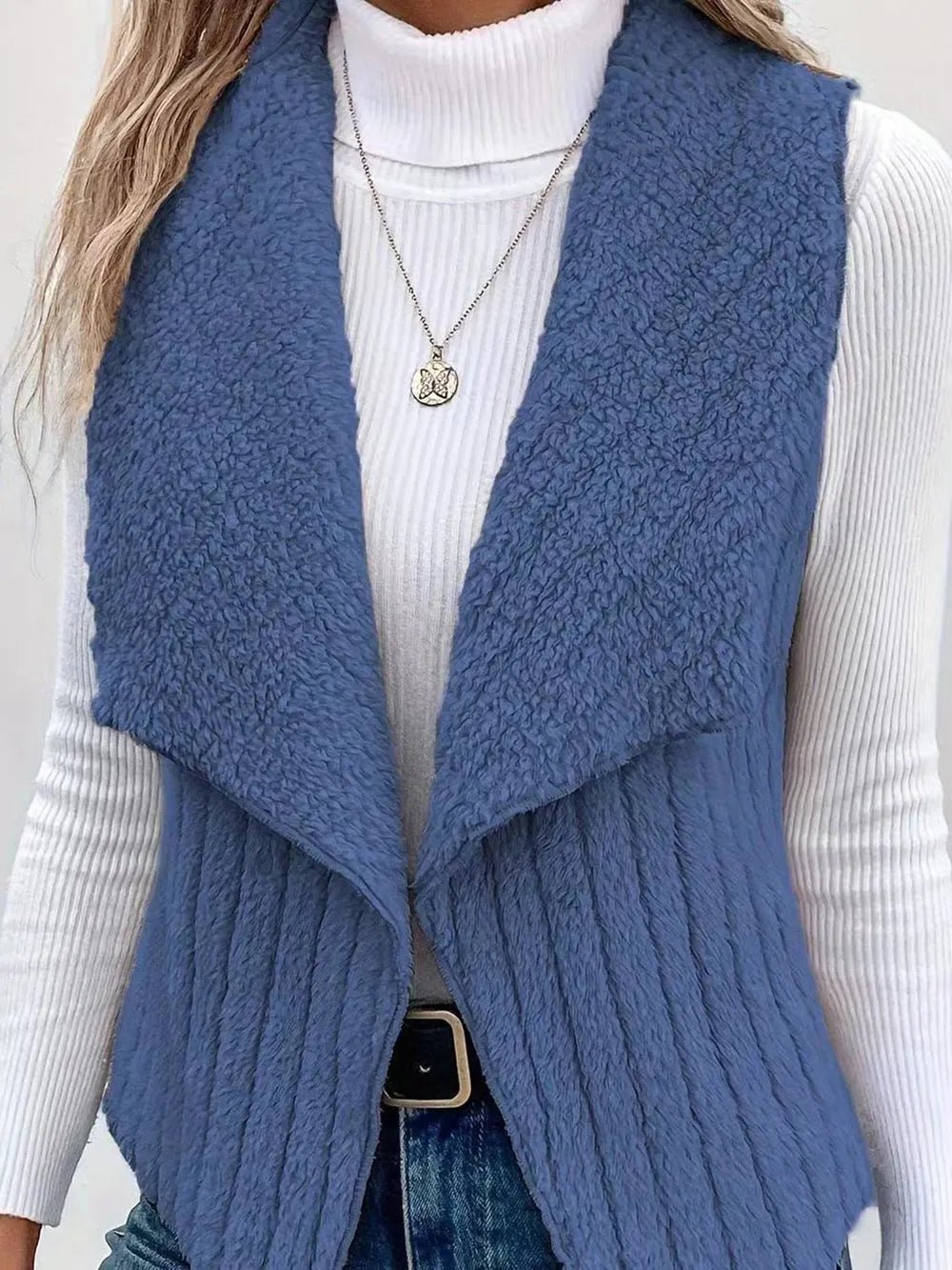 Faux Shearling Western Vest - Cowgirltops.com