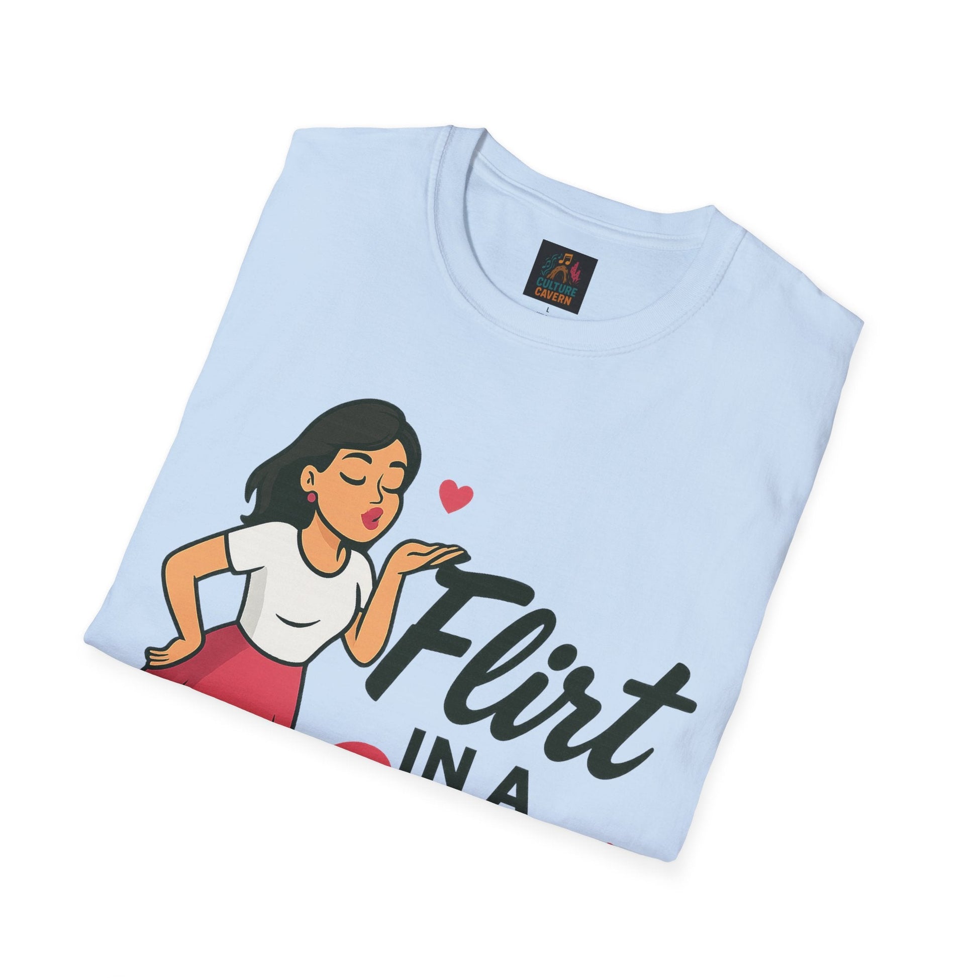 Flirt In A Skirt Graphic T-shirt - Cowgirltops.com
