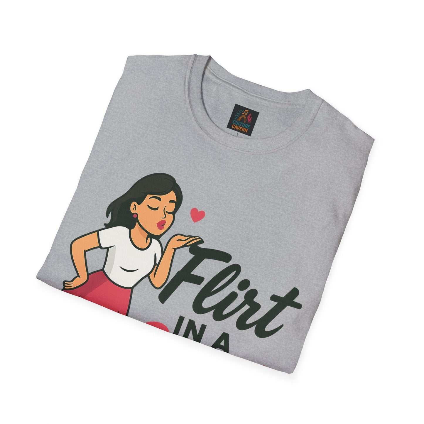 Flirt In A Skirt Graphic T-shirt - Cowgirltops.com