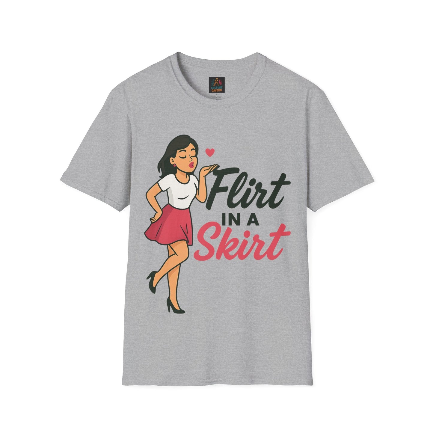 Flirt In A Skirt Graphic T-shirt - Cowgirltops.com