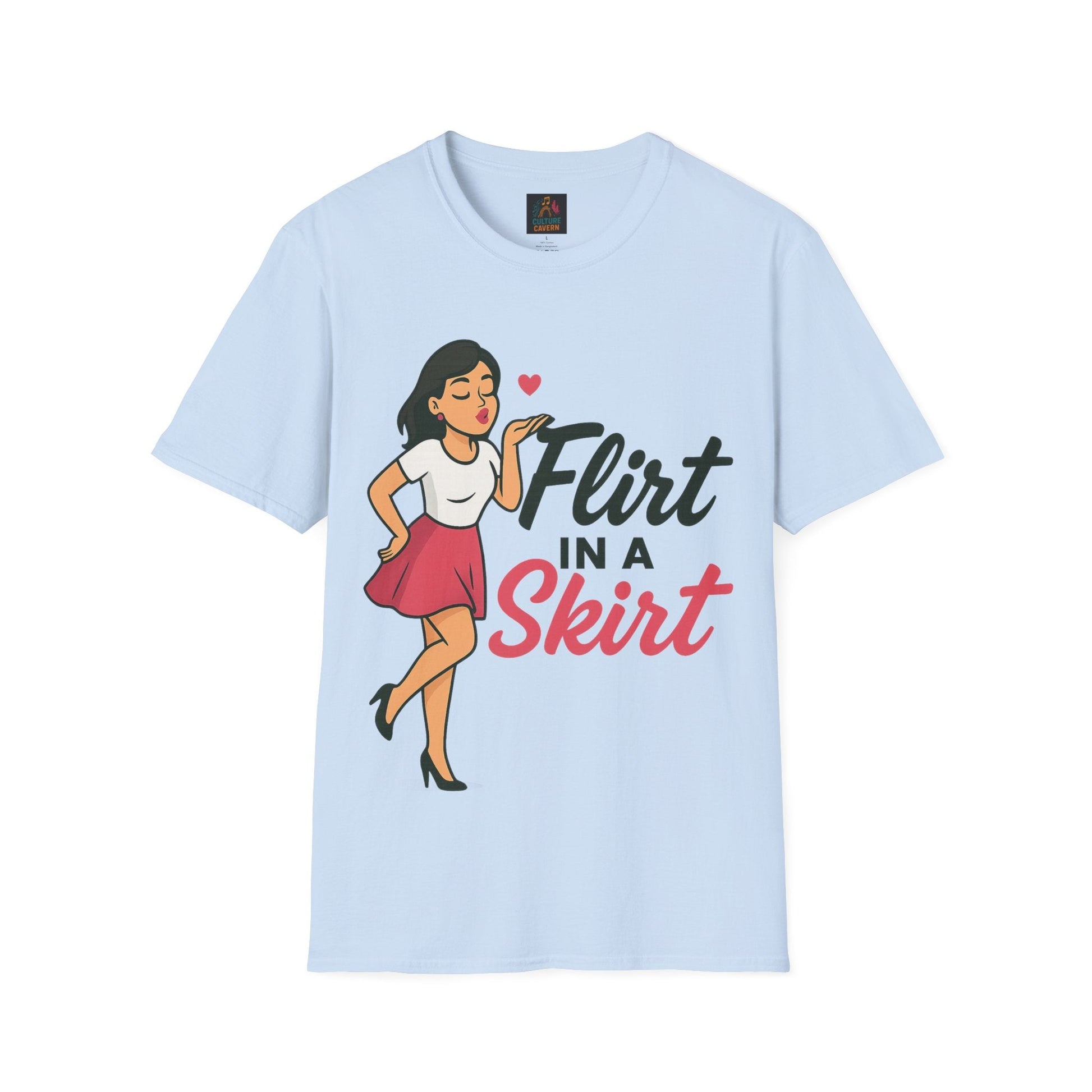 Flirt In A Skirt Graphic T-shirt - Cowgirltops.com