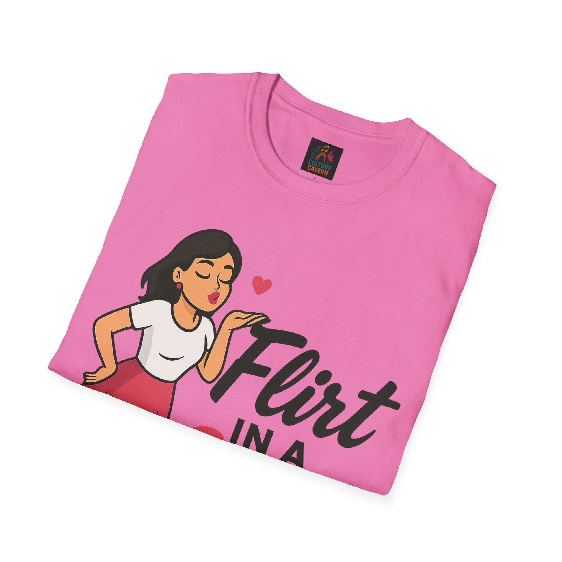Flirt In A Skirt Graphic T-shirt - Cowgirltops.com