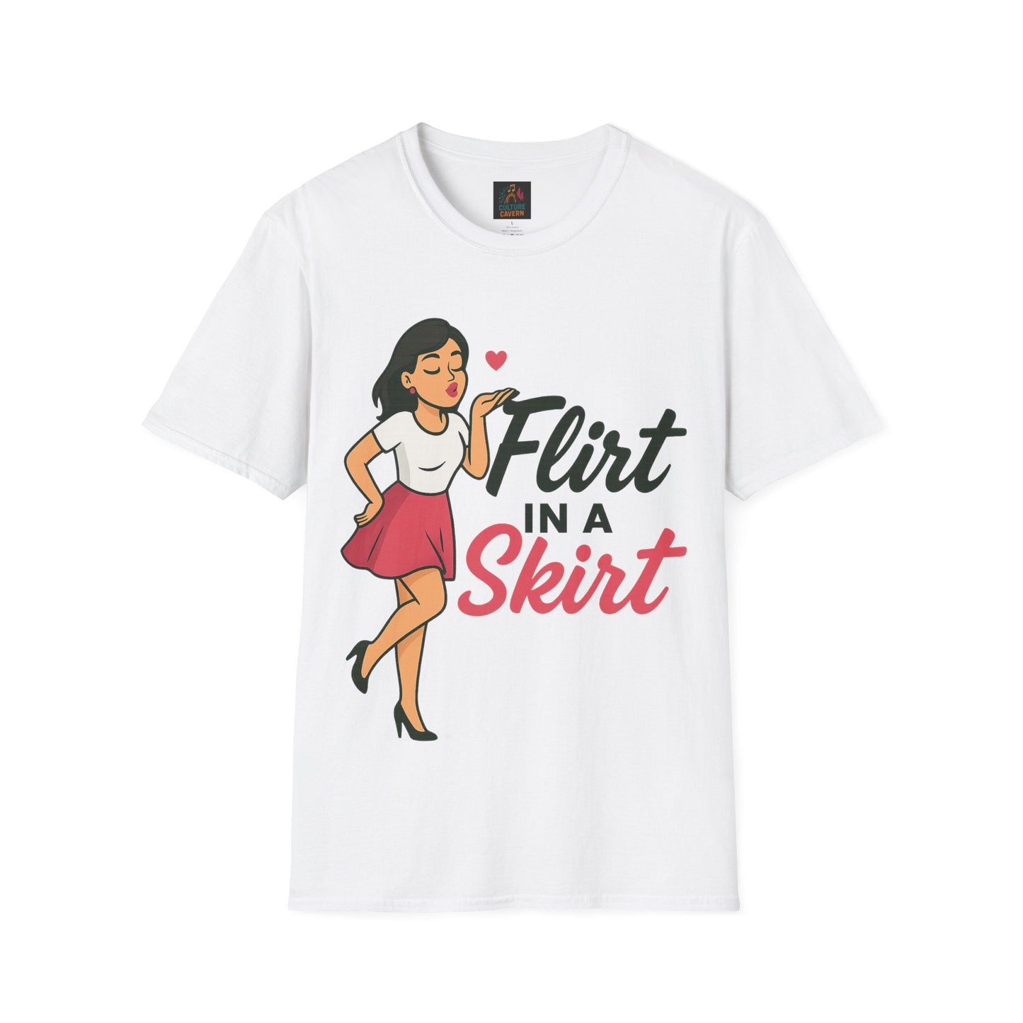 Flirt In A Skirt Graphic T-shirt - Cowgirltops.com