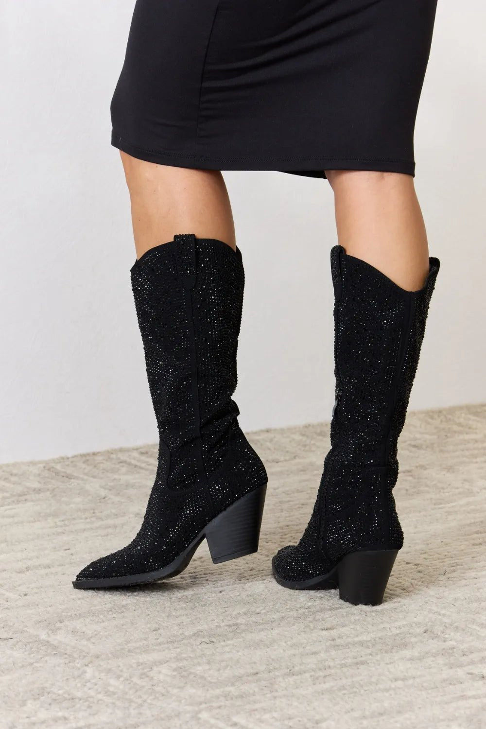 Forever Link Rhinestone Knee High Cowboy Boots - Cowgirltops.com