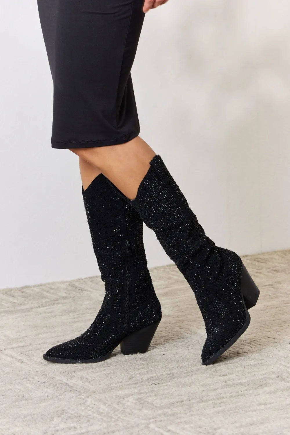 Forever Link Rhinestone Knee High Cowboy Boots - Cowgirltops.com