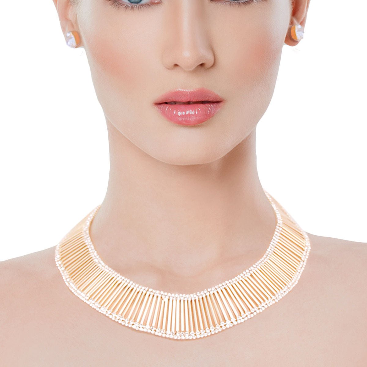 Gold Bar Rhinestone Collar - Cowgirltops.com