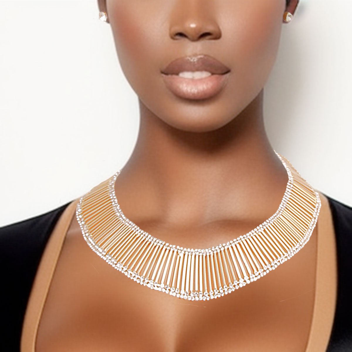 Gold Bar Rhinestone Collar - Cowgirltops.com
