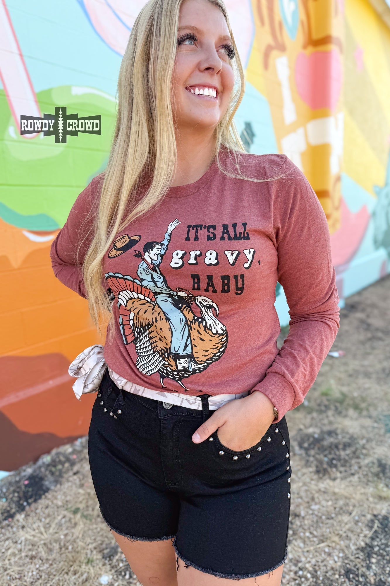 Gravy Baby Long Sleeve Tee - Cowgirltops.com