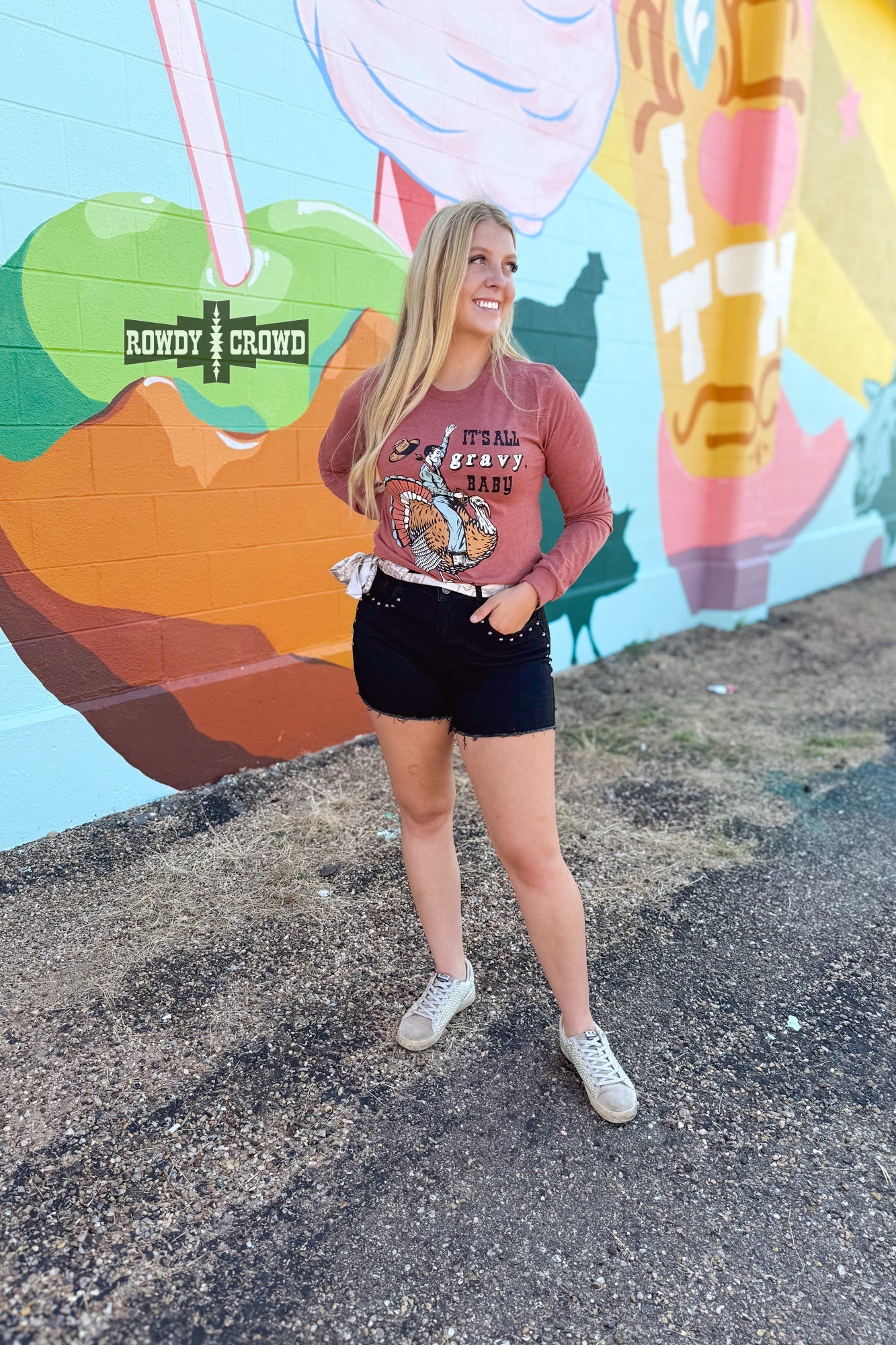 Gravy Baby Long Sleeve Tee - Cowgirltops.com