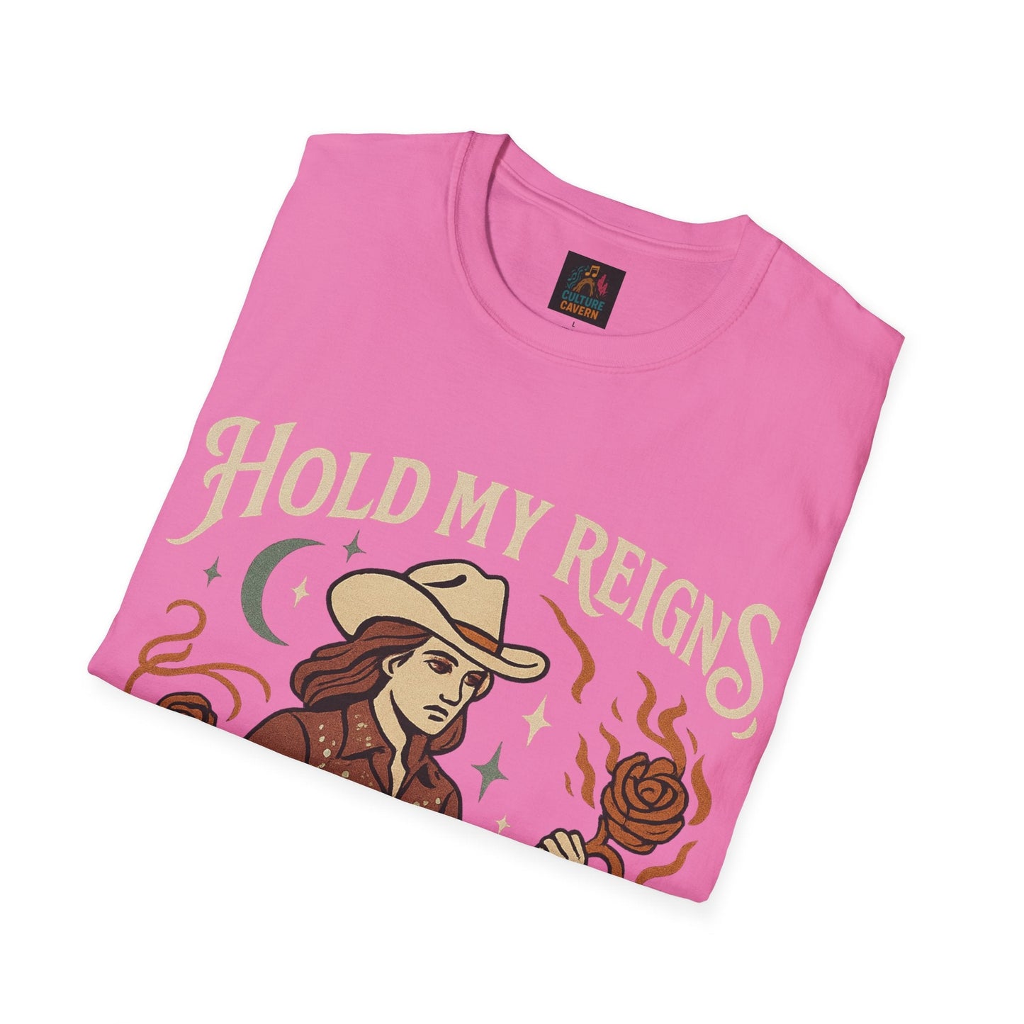 Hold My Reigns, Feel My Flames Womens Tee - Cowgirltops.com