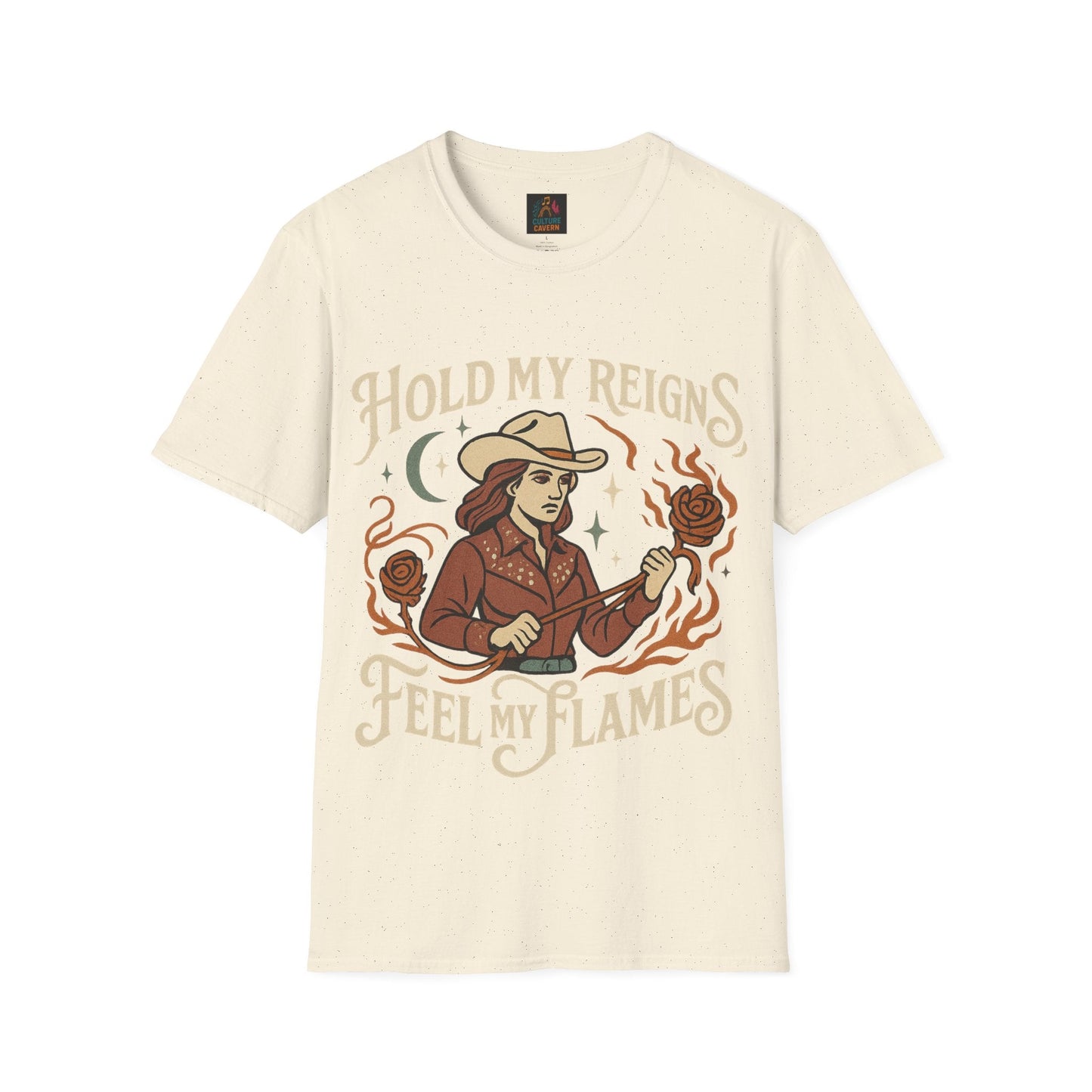 Hold My Reigns, Feel My Flames Womens Tee - Cowgirltops.com
