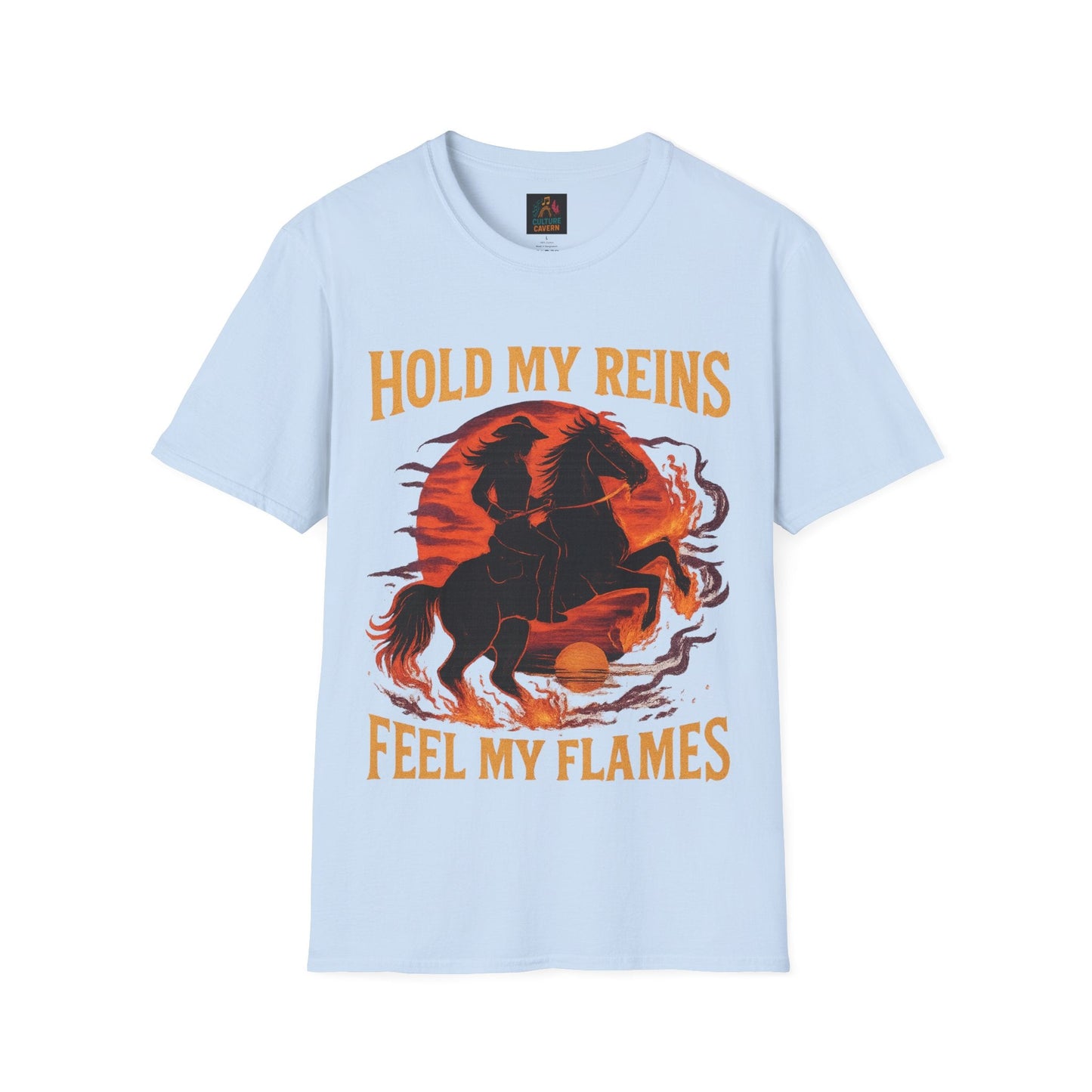 Hold my Reigns, Feel my Flames Womens tee - Cowgirltops.com