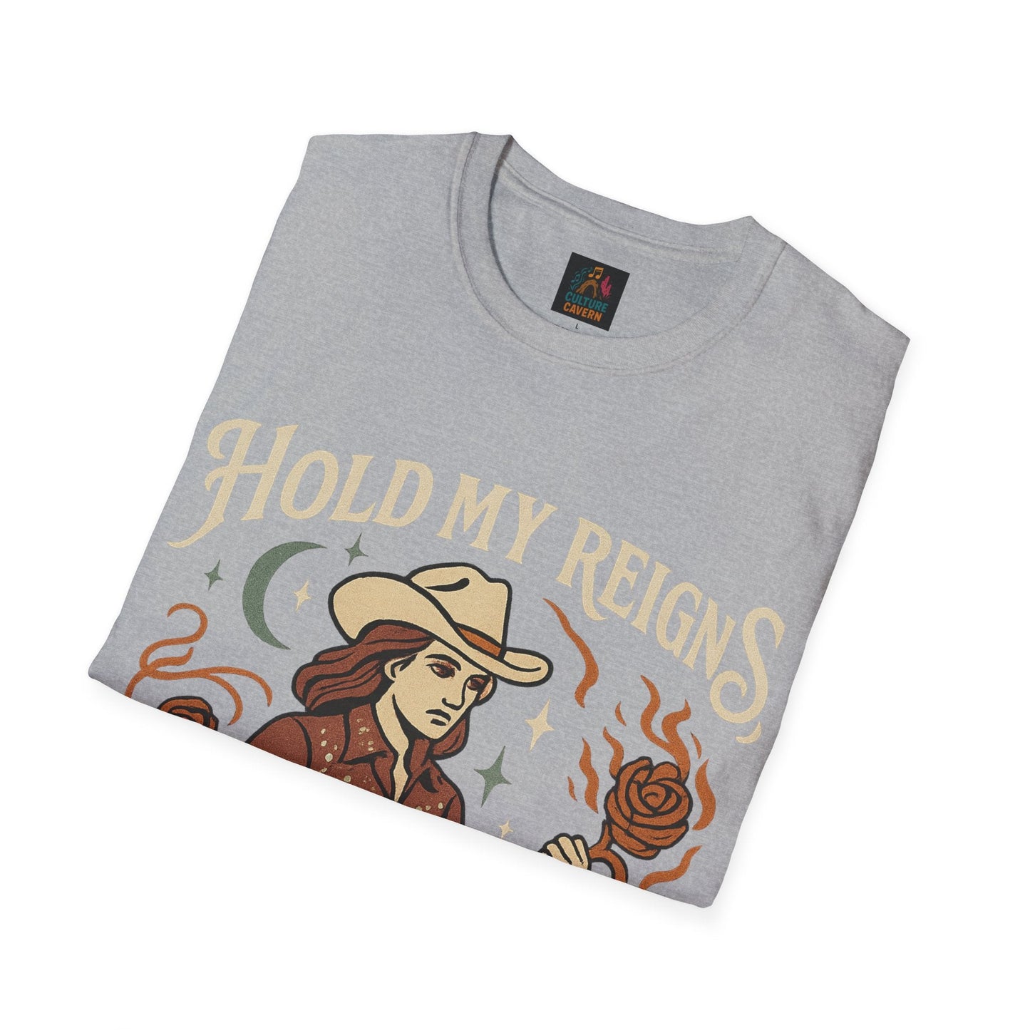 Hold My Reigns, Feel My Flames Womens Tee - Cowgirltops.com
