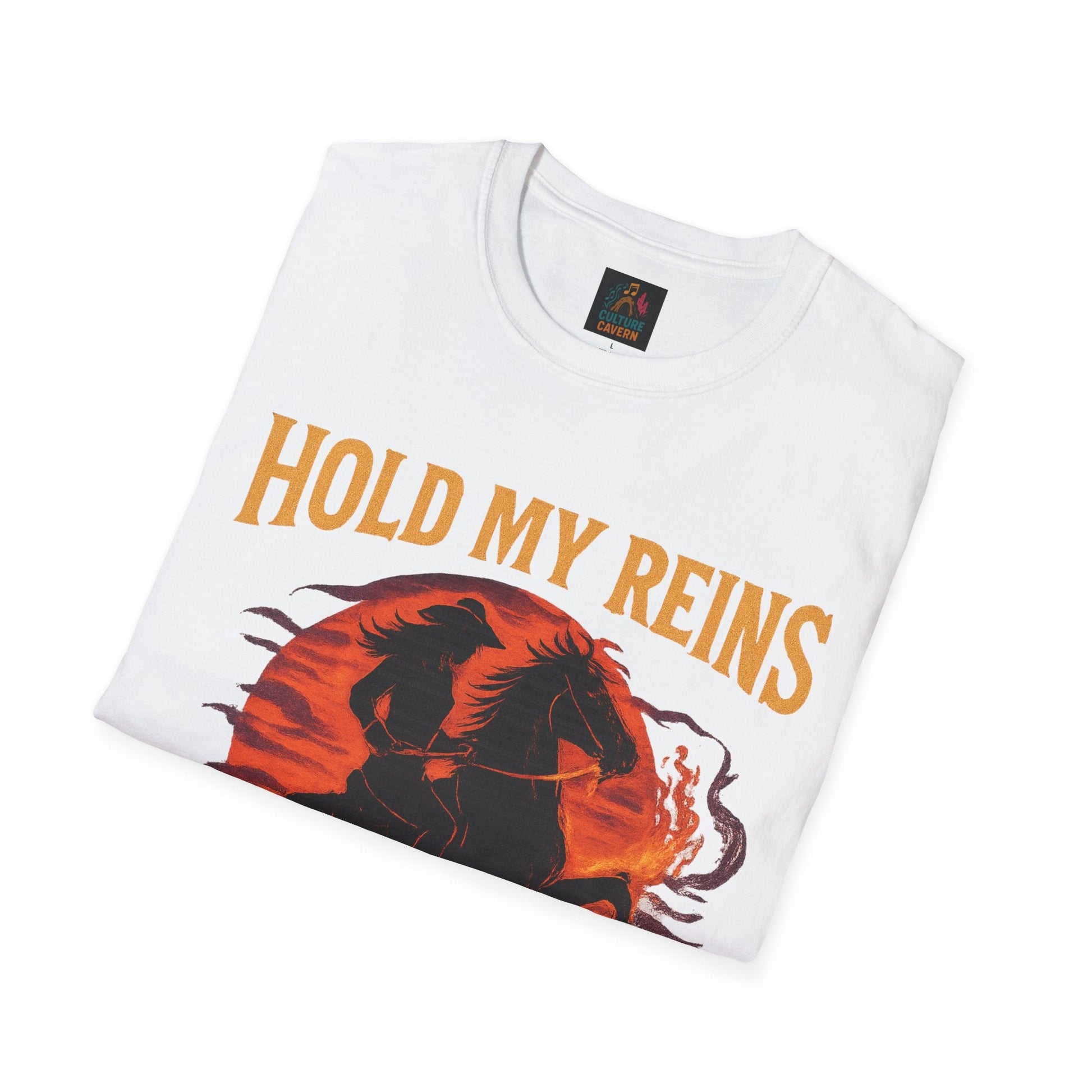 Hold my Reigns, Feel my Flames Womens tee - Cowgirltops.com