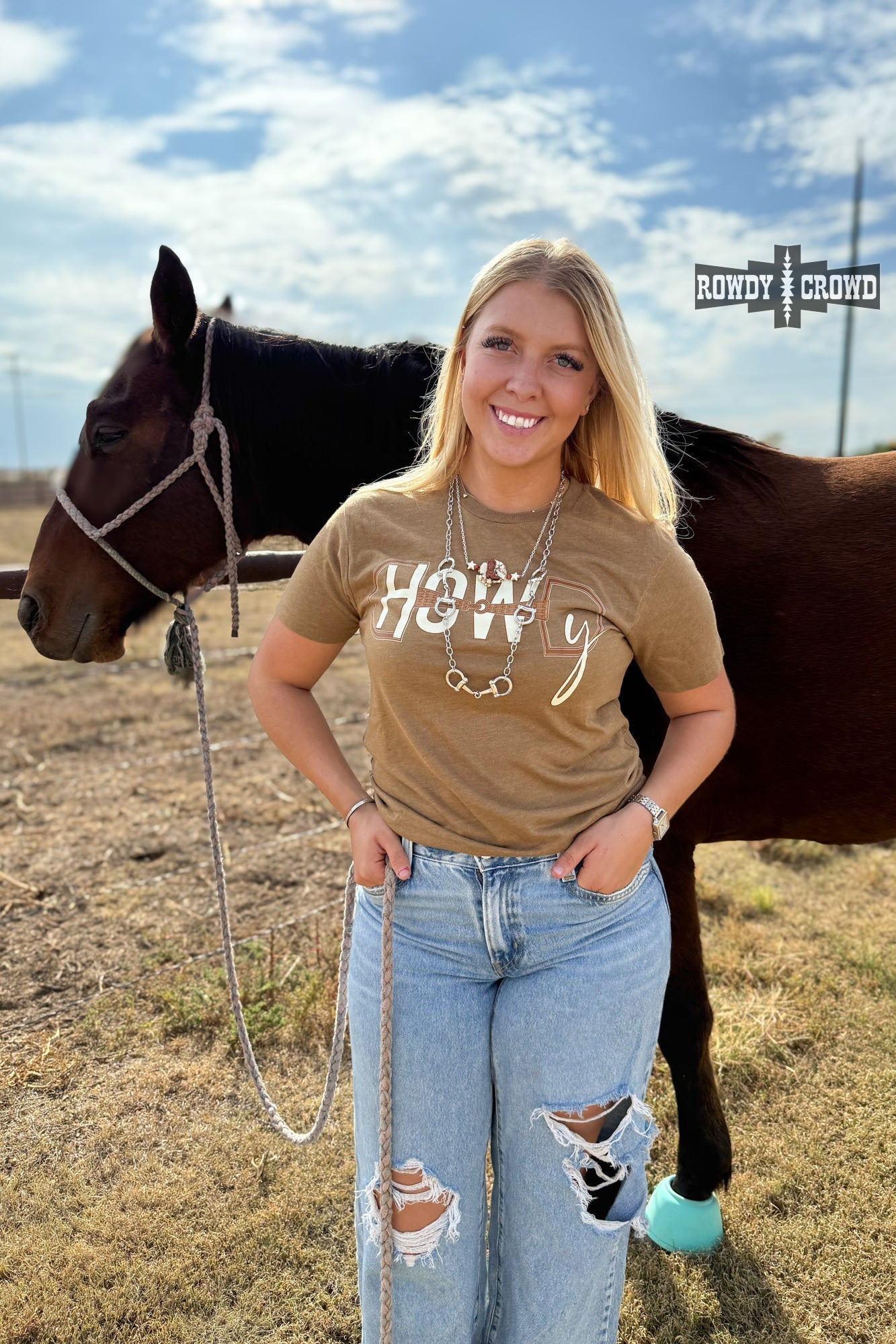 Howdy Bit Tee - Cowgirltops.com