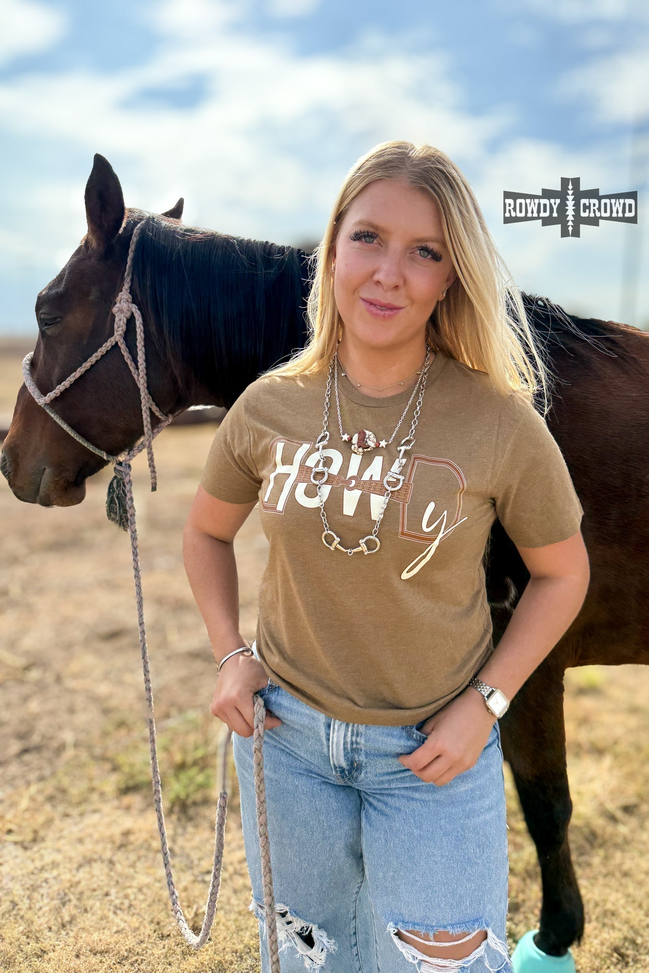 Howdy Bit Tee - Cowgirltops.com