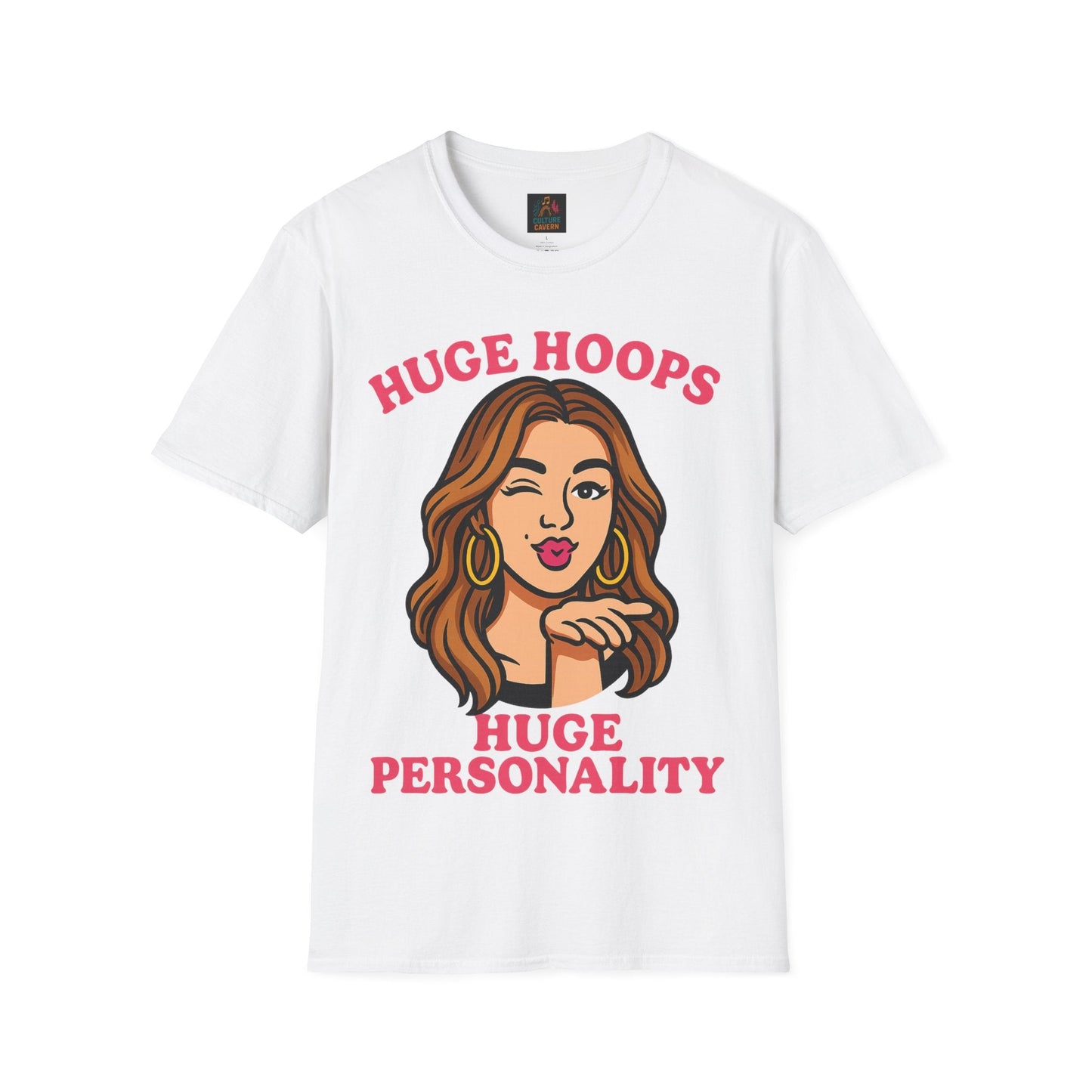 Huge Hoops, Huge Personality Tee - Cowgirltops.com