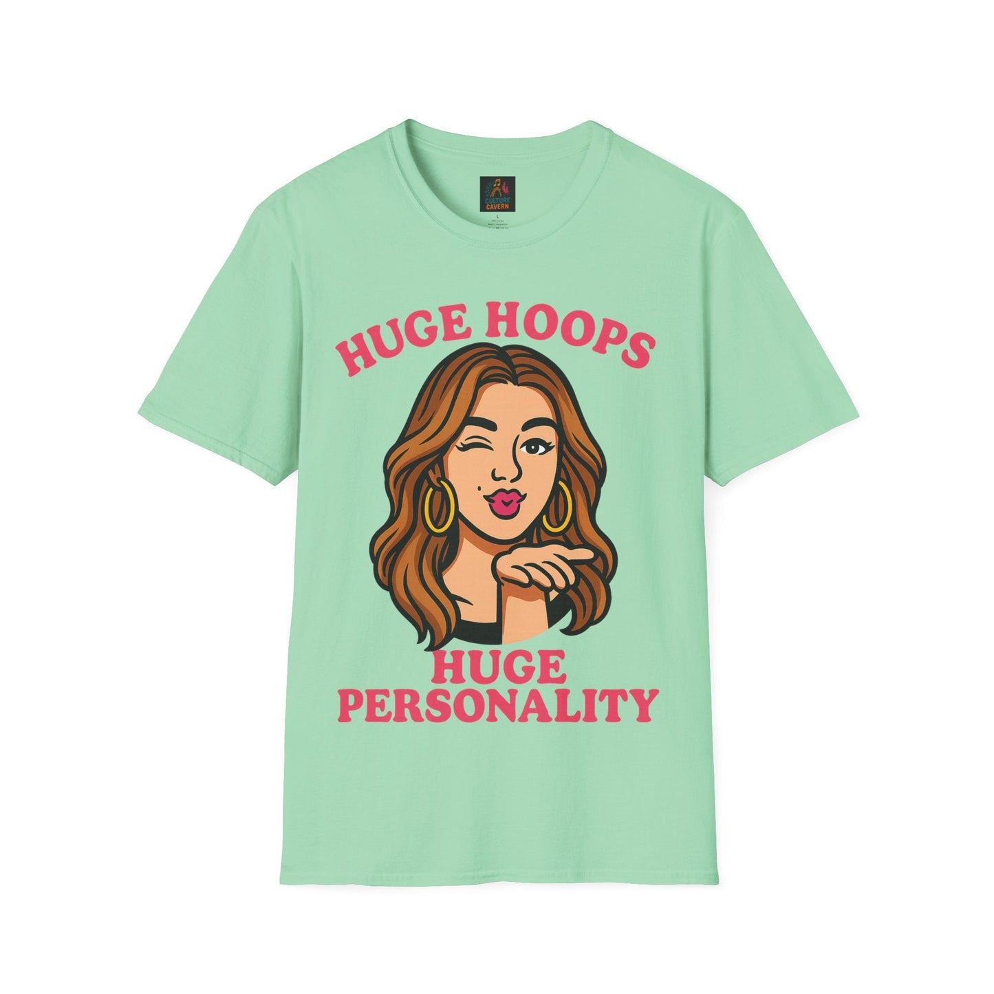 Huge Hoops, Huge Personality Tee - Cowgirltops.com