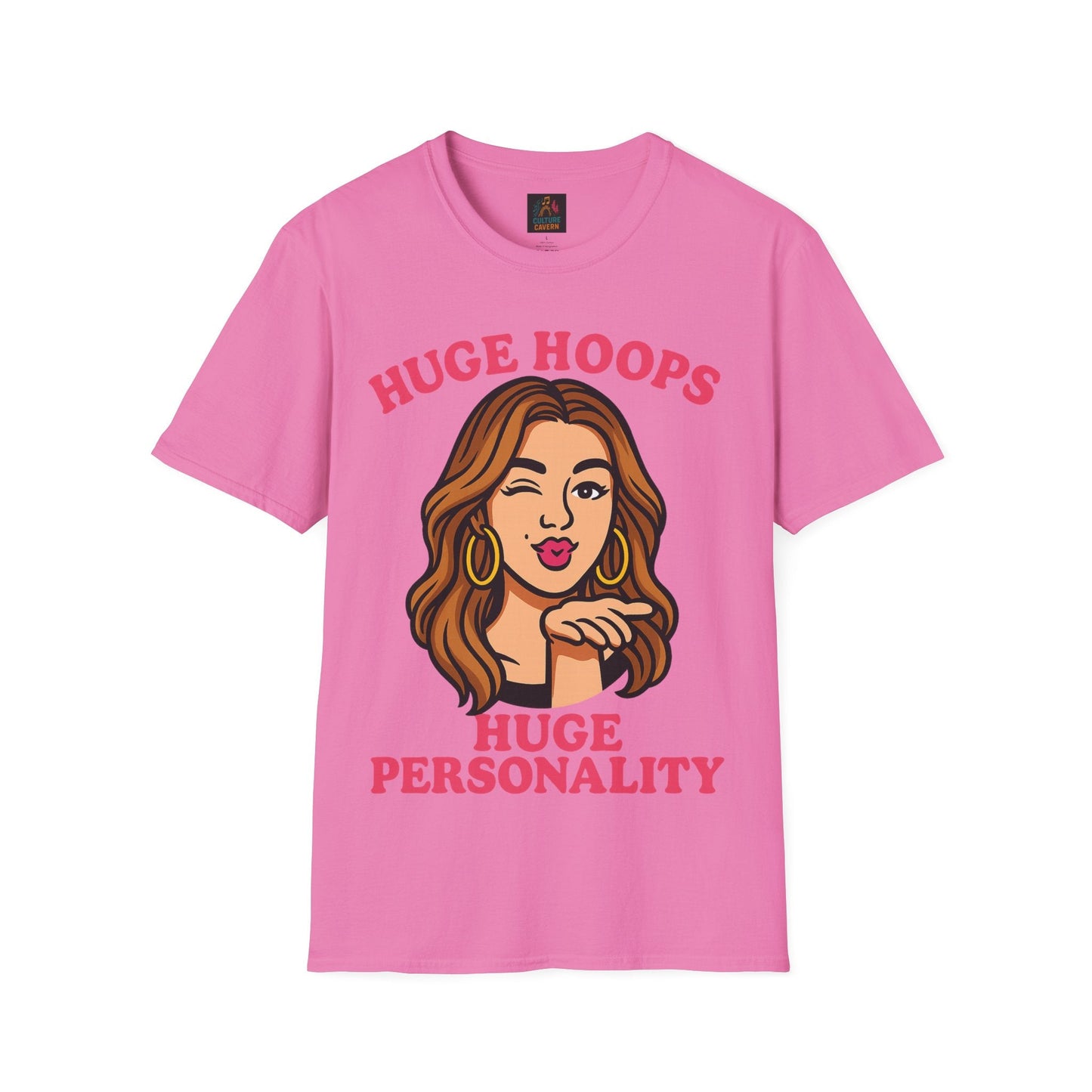Huge Hoops, Huge Personality Tee - Cowgirltops.com