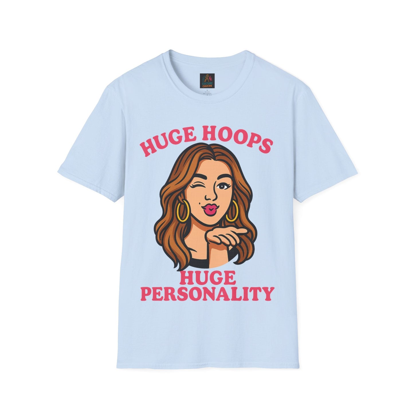 Huge Hoops, Huge Personality Tee - Cowgirltops.com