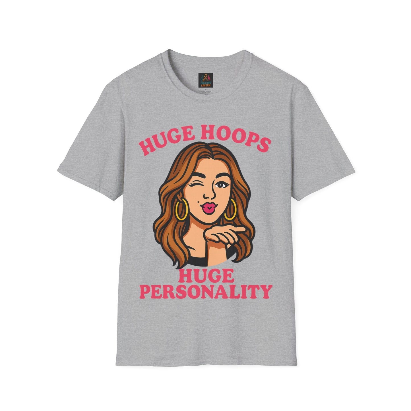 Huge Hoops, Huge Personality Tee - Cowgirltops.com