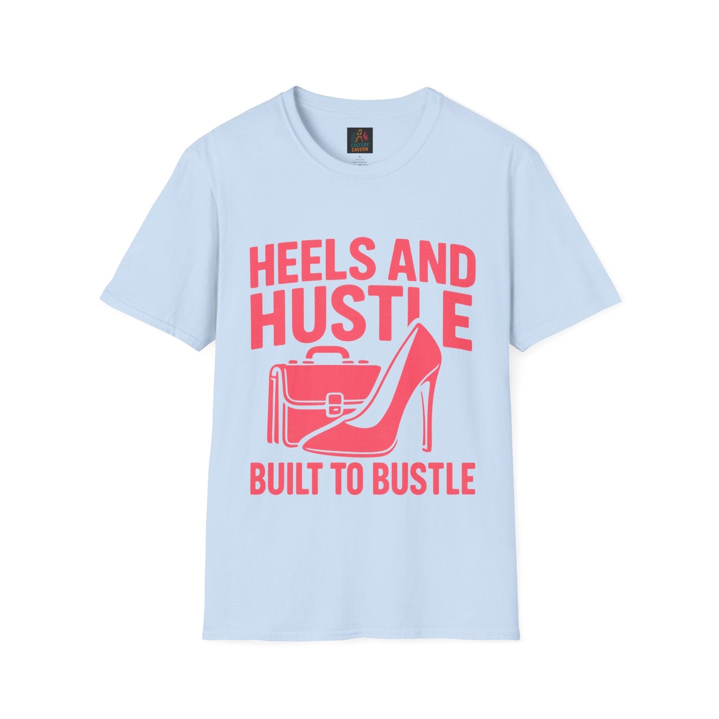 Hustle T-Shirt for Ambitious Women, Heels and Hustle Tee, Casual Wear, [...] - Cowgirltops.com