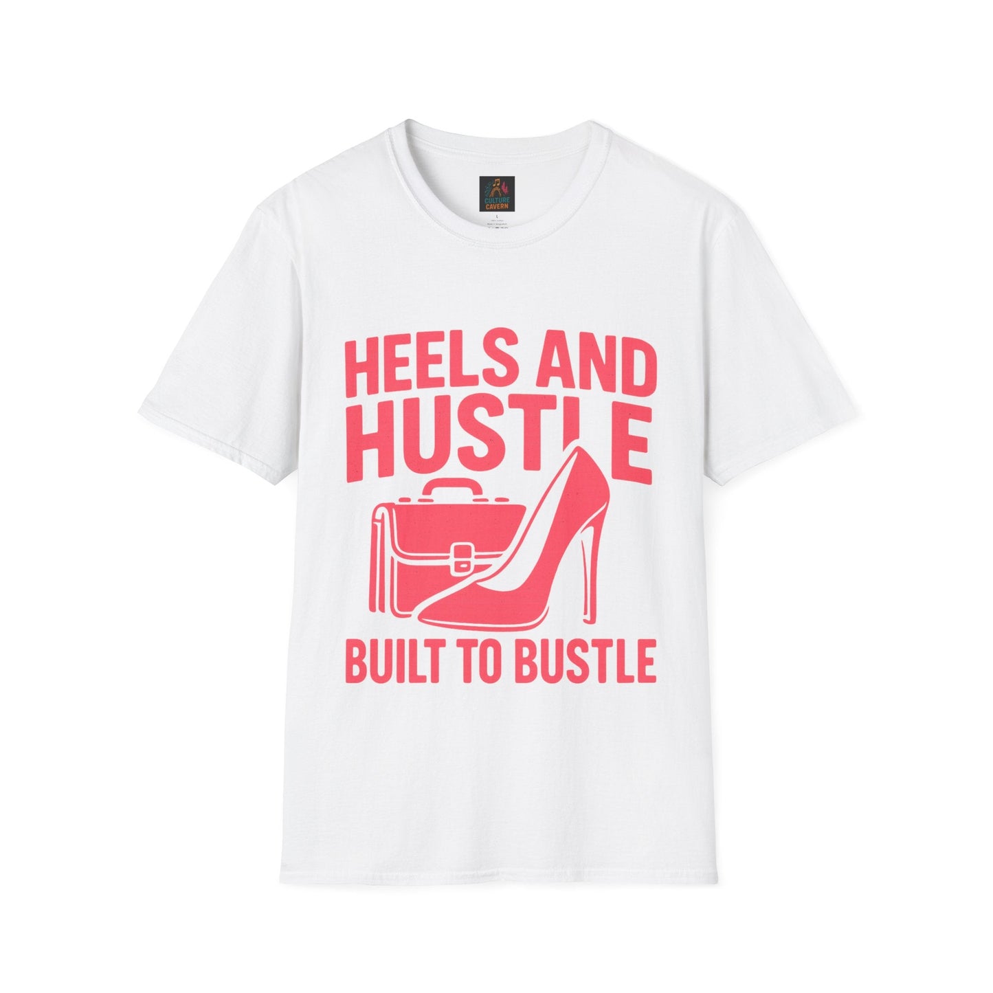 Hustle T-Shirt for Ambitious Women, Heels and Hustle Tee, Casual Wear, [...] - Cowgirltops.com