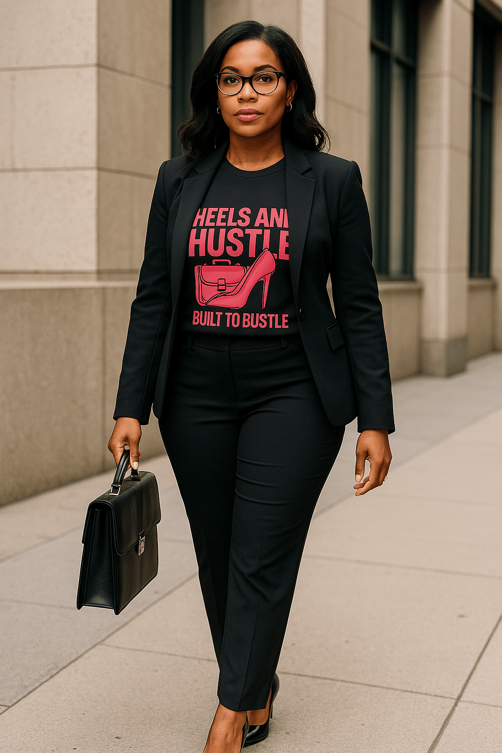 Hustle T-Shirt for Ambitious Women, Heels and Hustle Tee, Casual Wear, [...] - Cowgirltops.com