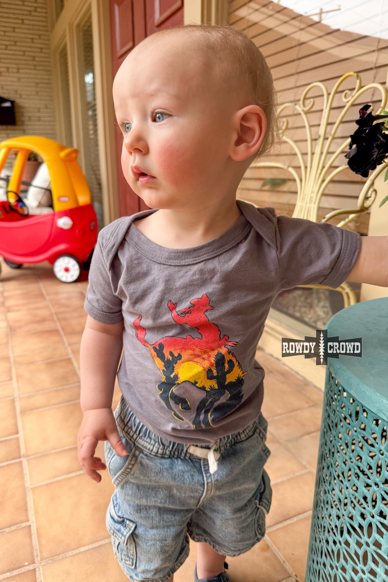 KIDS Bowie Bronc Onesie - Cowgirltops.com