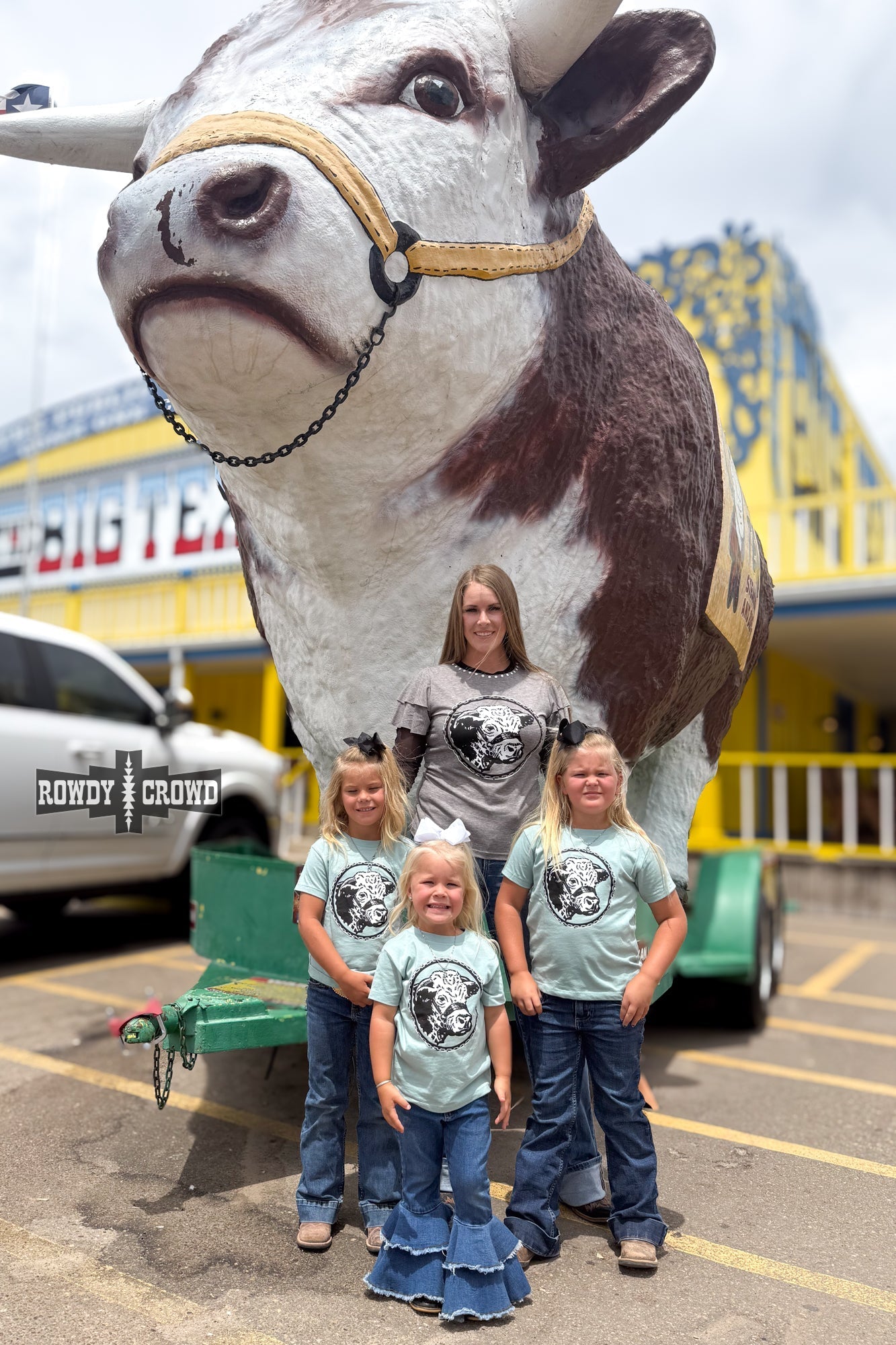 KIDS Happy Hereford Tee - BLUE - Cowgirltops.com