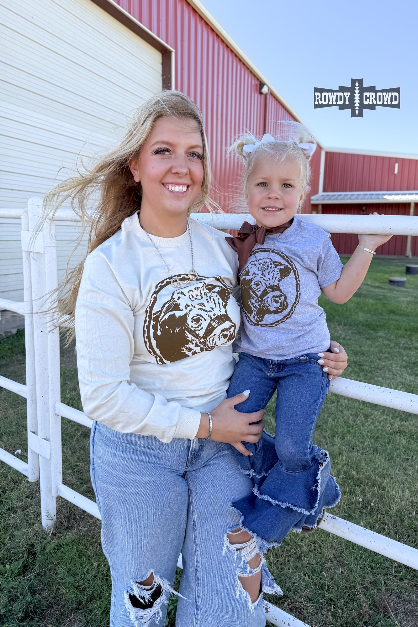 KIDS Happy Hereford Tee - BROWN - Cowgirltops.com