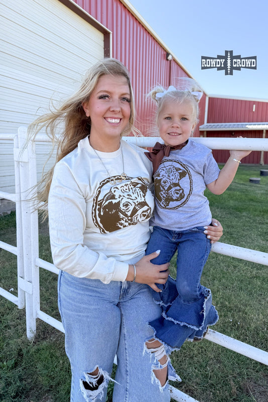 KIDS Happy Hereford Tee - BROWN - Cowgirltops.com