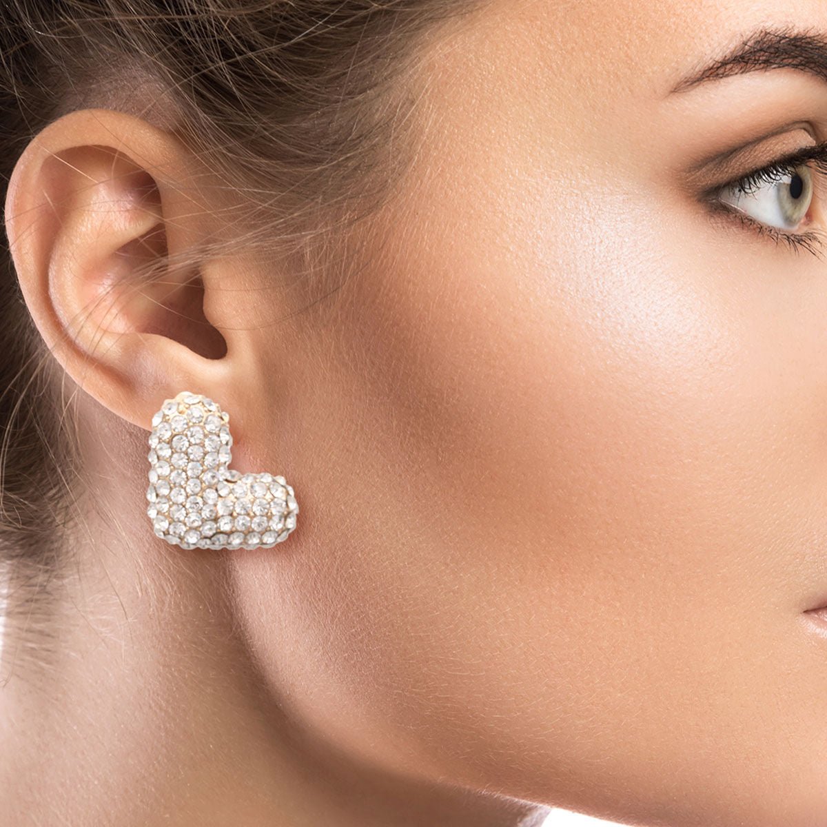 L Initial Rhinestone Studs - Cowgirltops.com