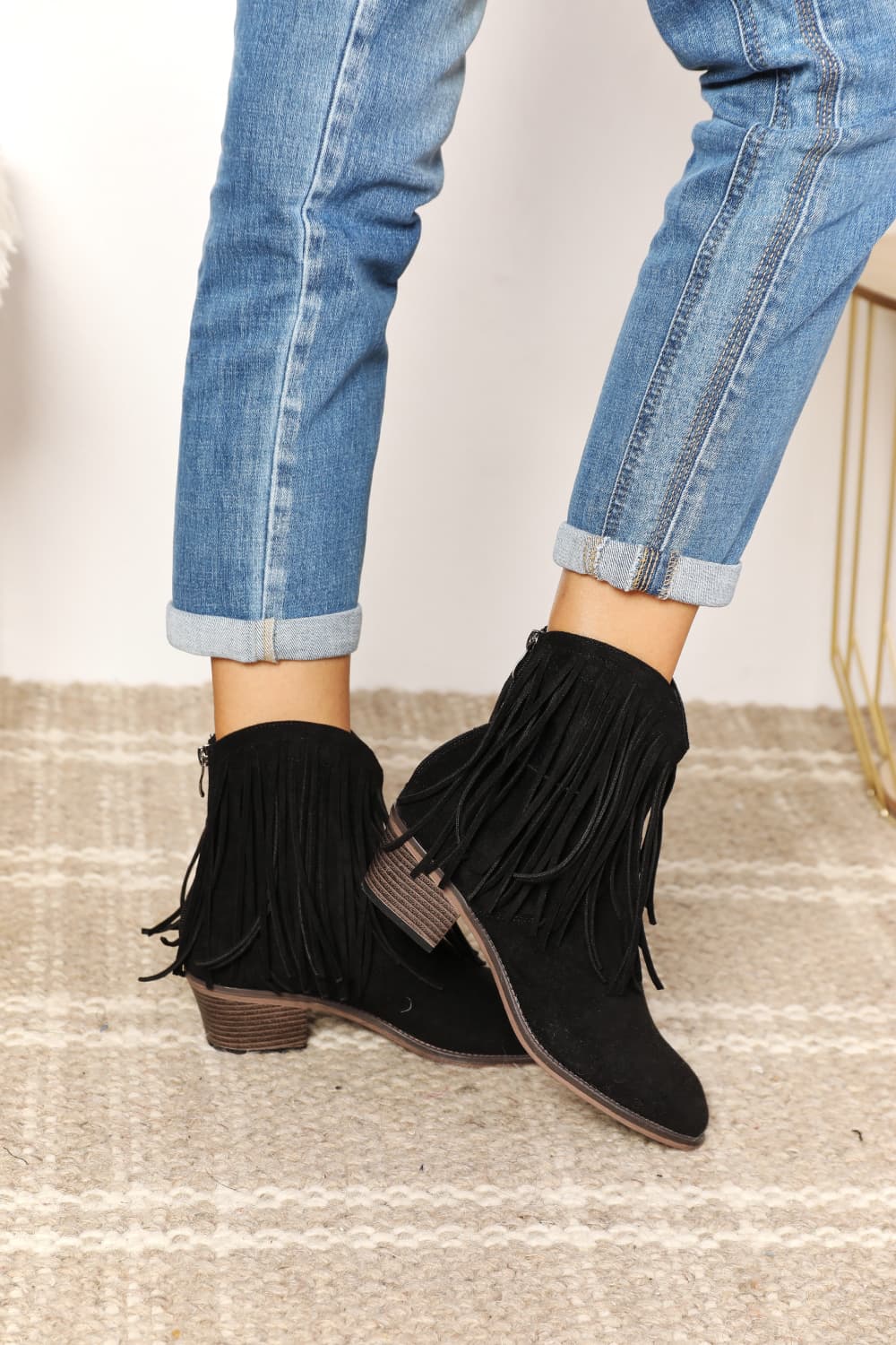 Legend Women's Fringe Cowboy Western Ankle Boots - Cowgirltops.com