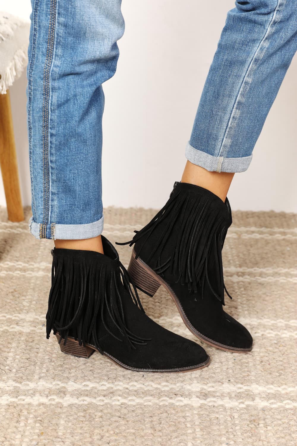 Legend Women's Fringe Cowboy Western Ankle Boots - Cowgirltops.com