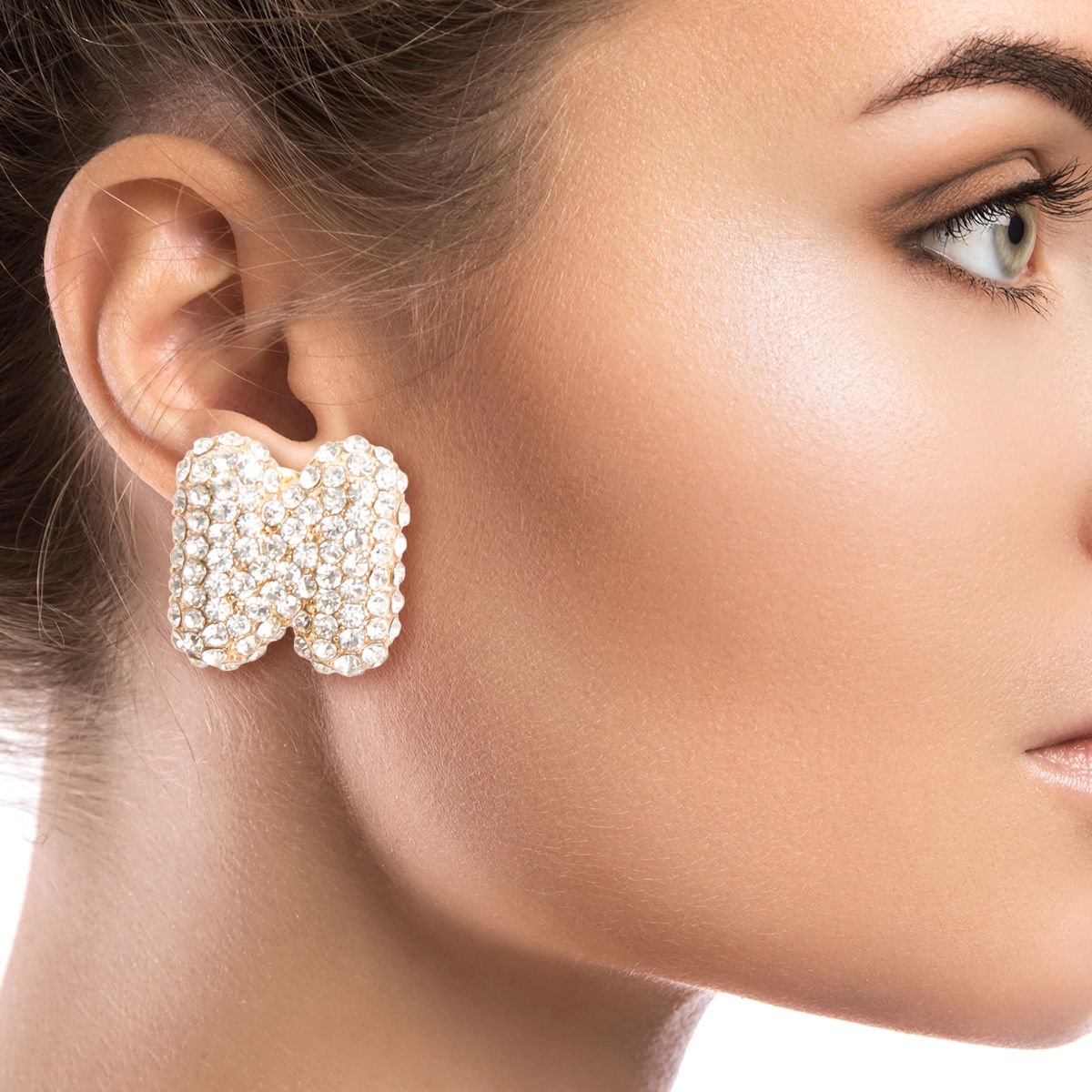 Letter N Rhinestone Studs - Cowgirltops.com