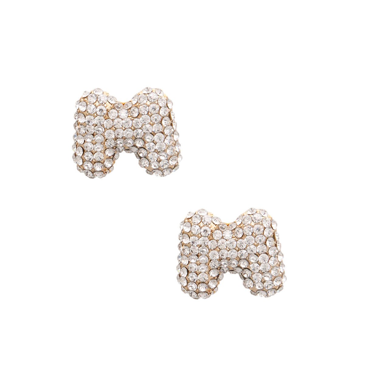M Initial Rhinestone Studs - Cowgirltops.com