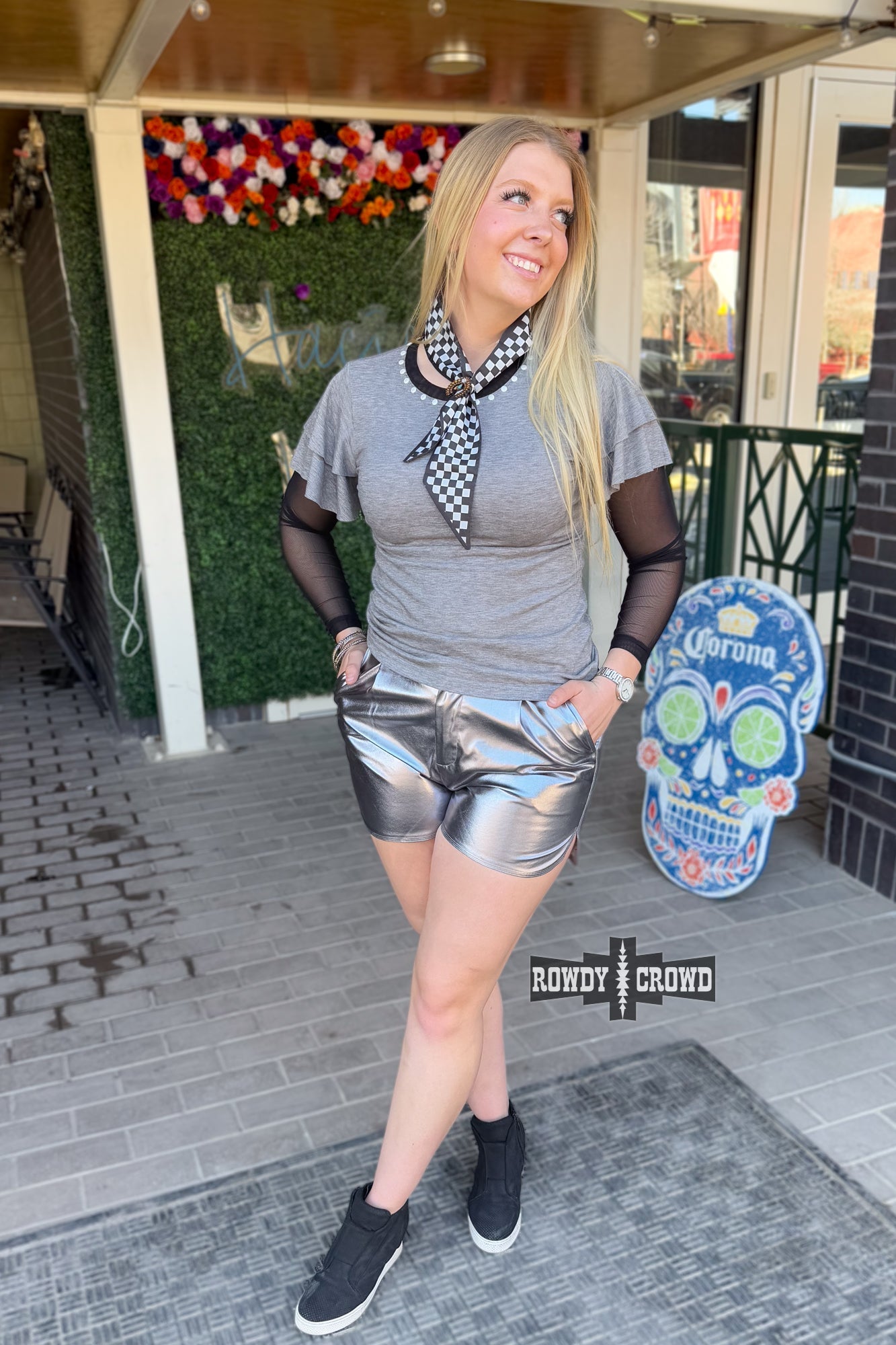 Marfa Metallic Shorts - Cowgirltops.com