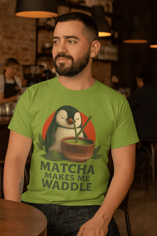 Matcha Penguin Unisex T-Shirt - Cowgirltops.com