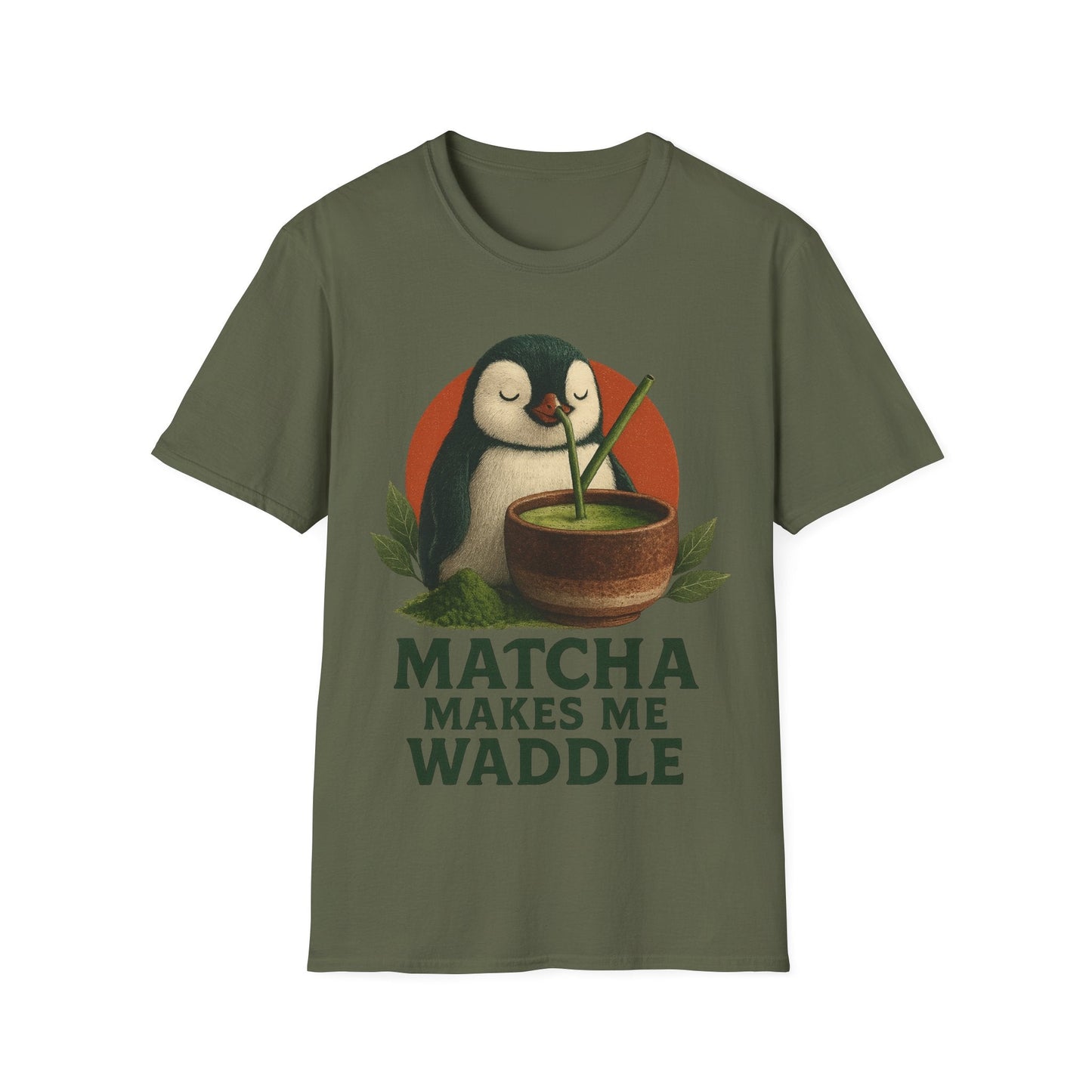Matcha Penguin Unisex T-Shirt - Cowgirltops.com