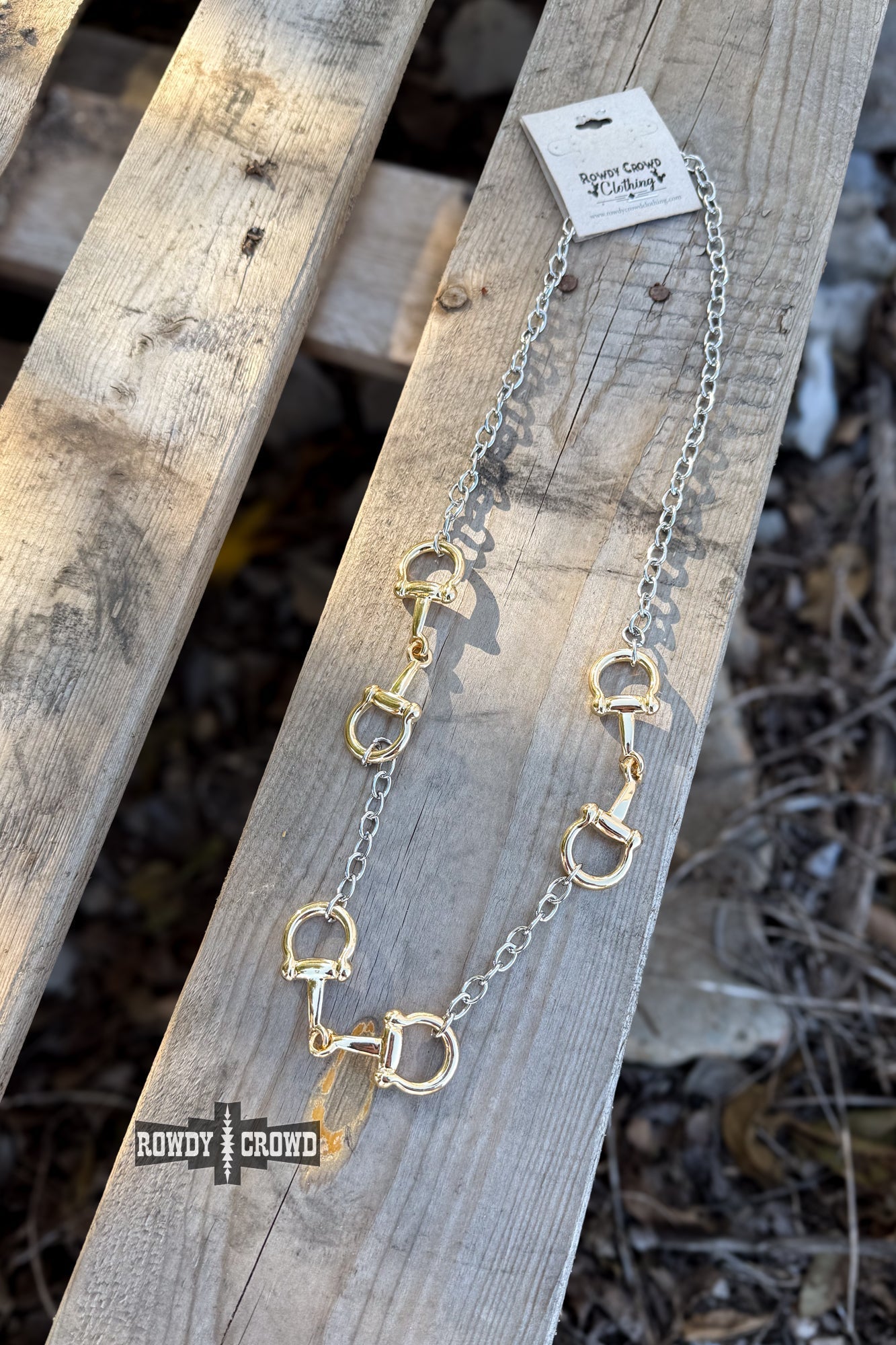 Mixed Metal 3 Bit Necklace - Cowgirltops.com