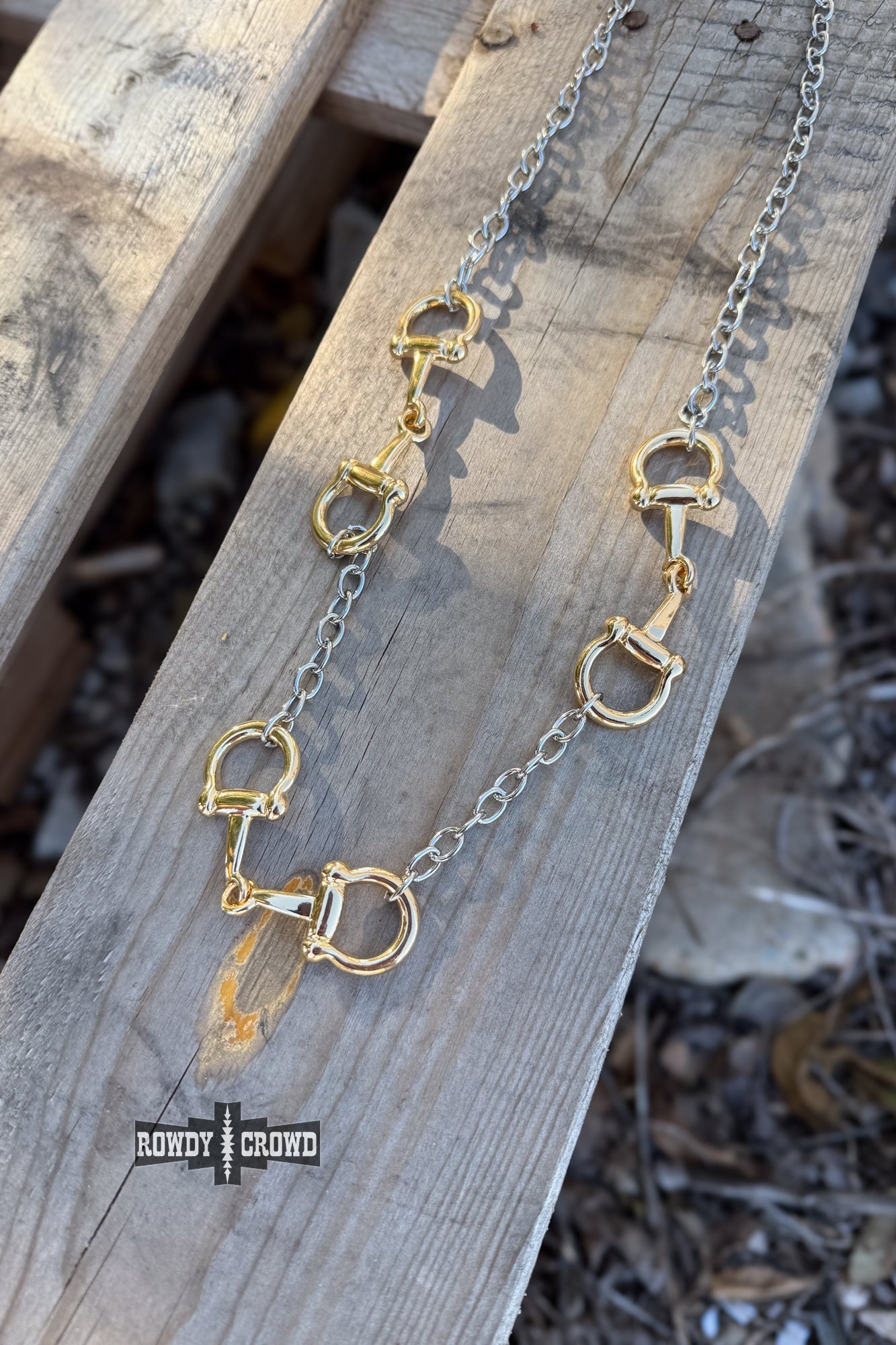 Mixed Metal 3 Bit Necklace - Cowgirltops.com